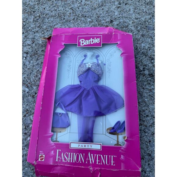 Vintage Y2K 90s 1997 Barbie Fashion Ave. party outfit original with box - Picture 2 of 4